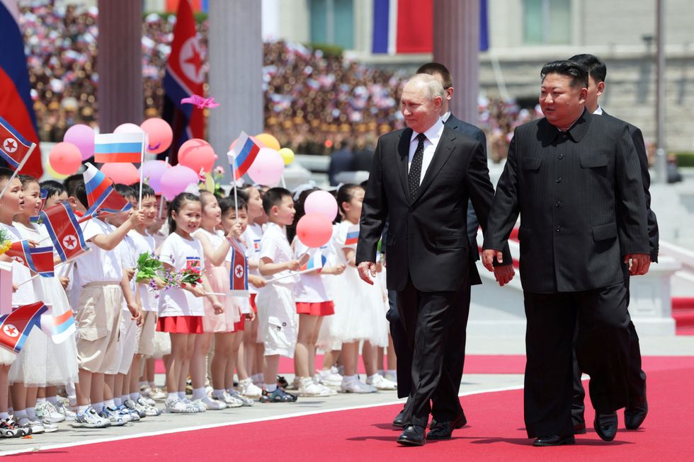 Putin and Kim at a parade