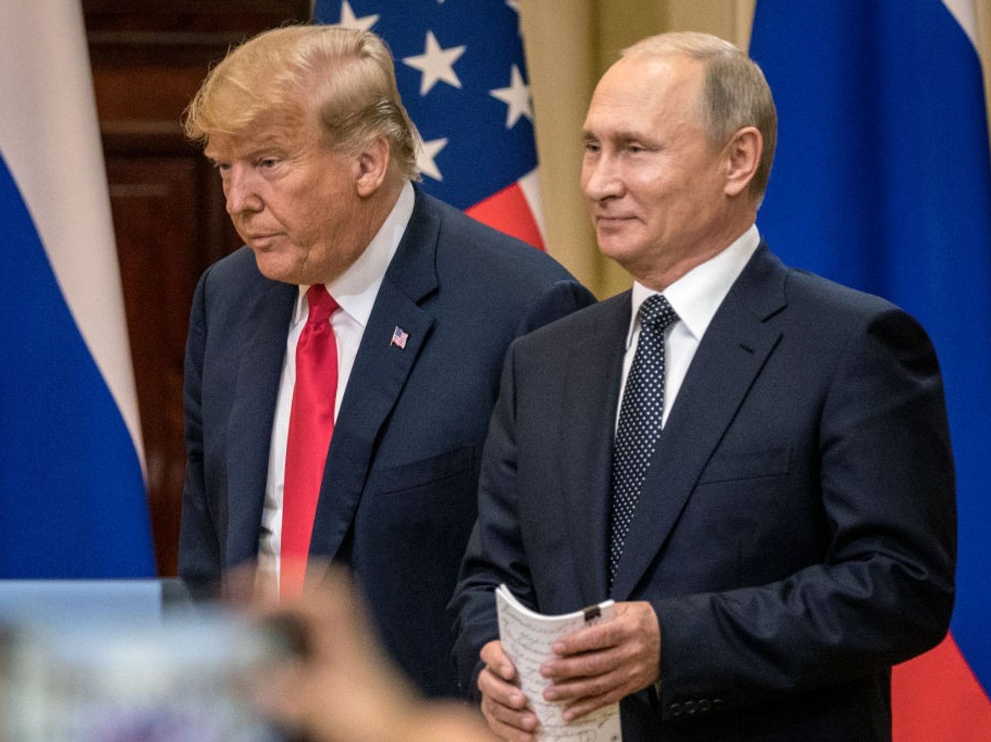 Putin and Trump, pictured in 2018
