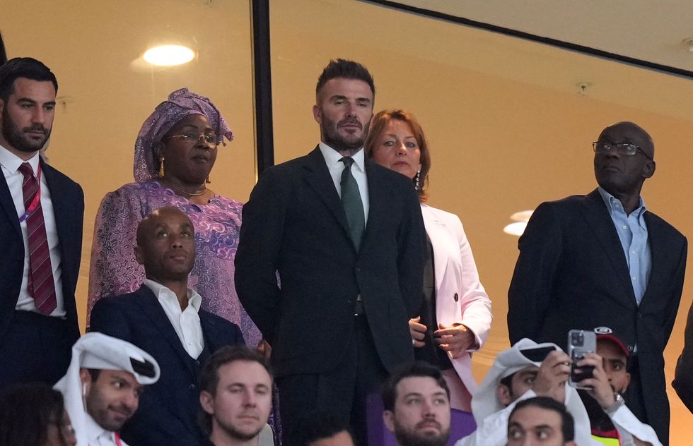 Qatar ambassador, David Beckham ahead of the FIFA World Cup Group A match at the Al Bayt Stadium, Al Khor. Picture date: Sunday November 20, 2022.