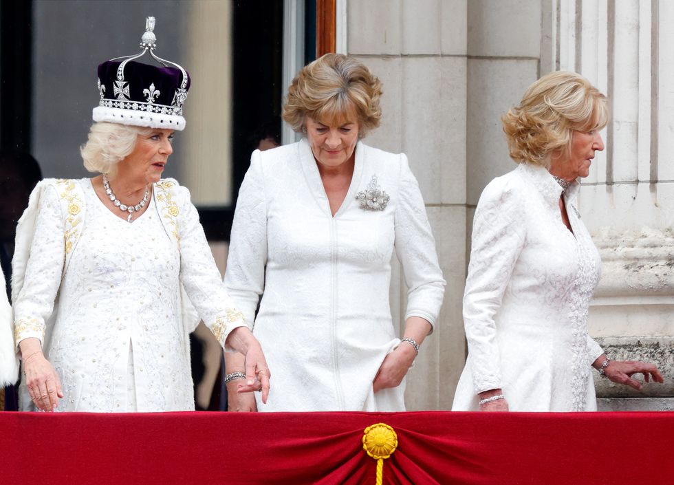 Queen Camilla and Annabel Elliot