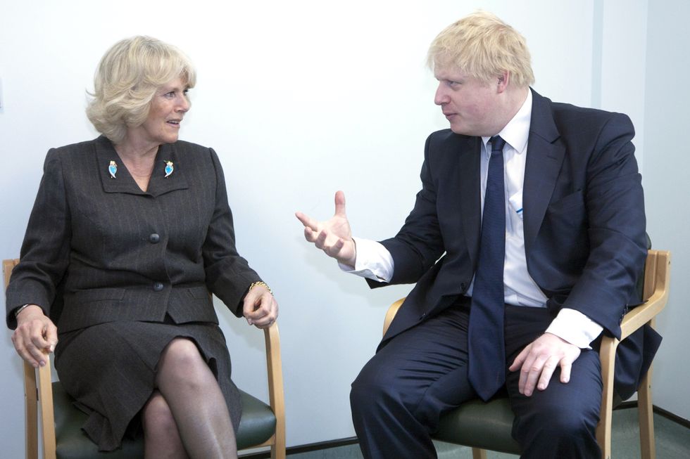 Queen Camilla and Boris Johnson