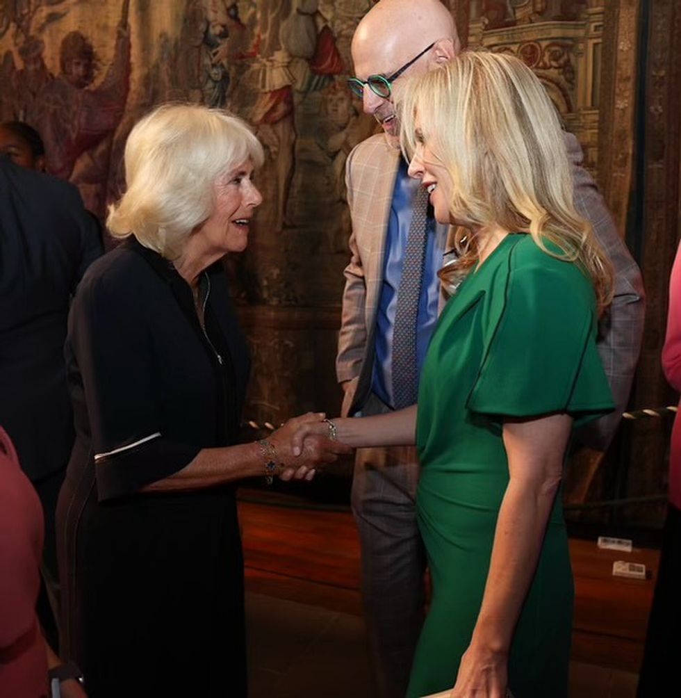 Queen Camilla and Emily Griffin