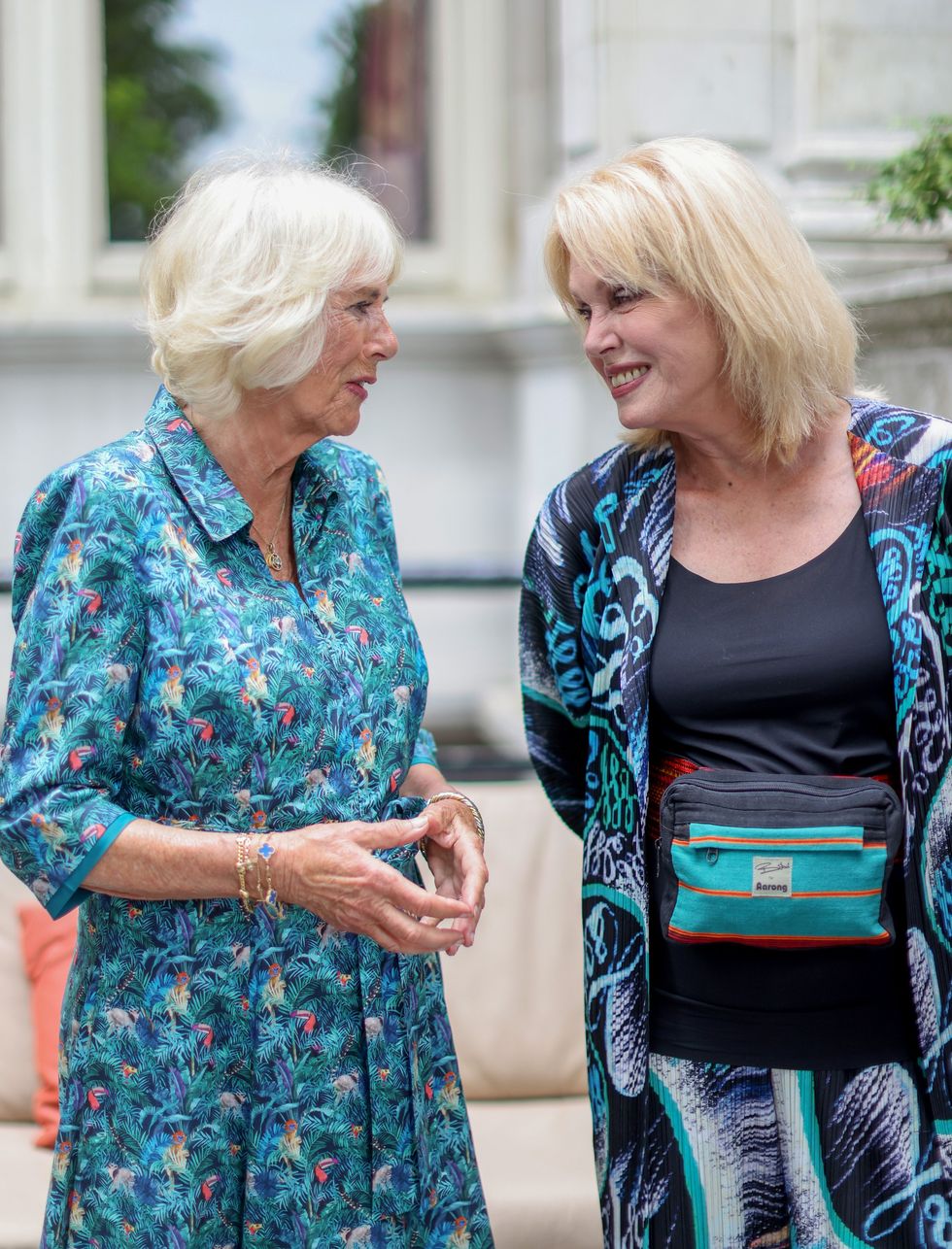 Queen Camilla and Joanna Lumley