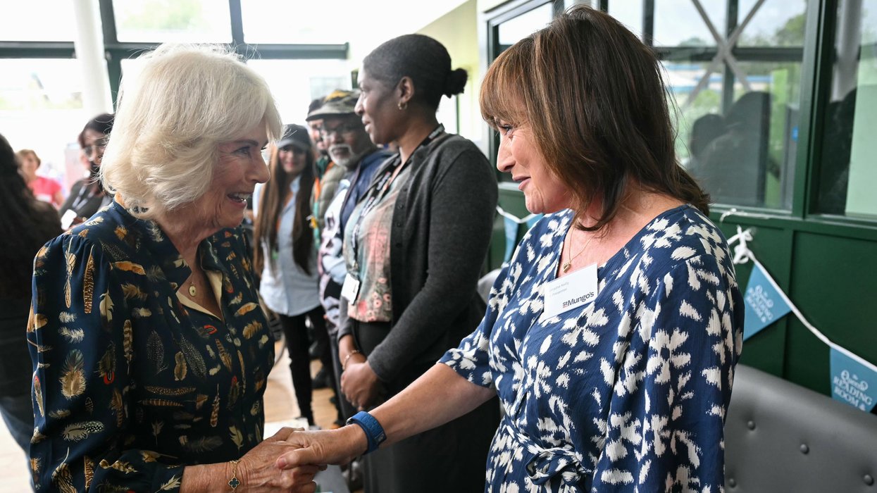 Queen Camilla and Lorraine Kelly