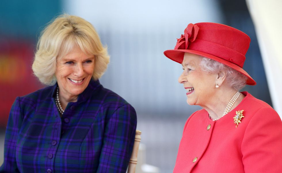 Queen Camilla and Queen Elizabeth II