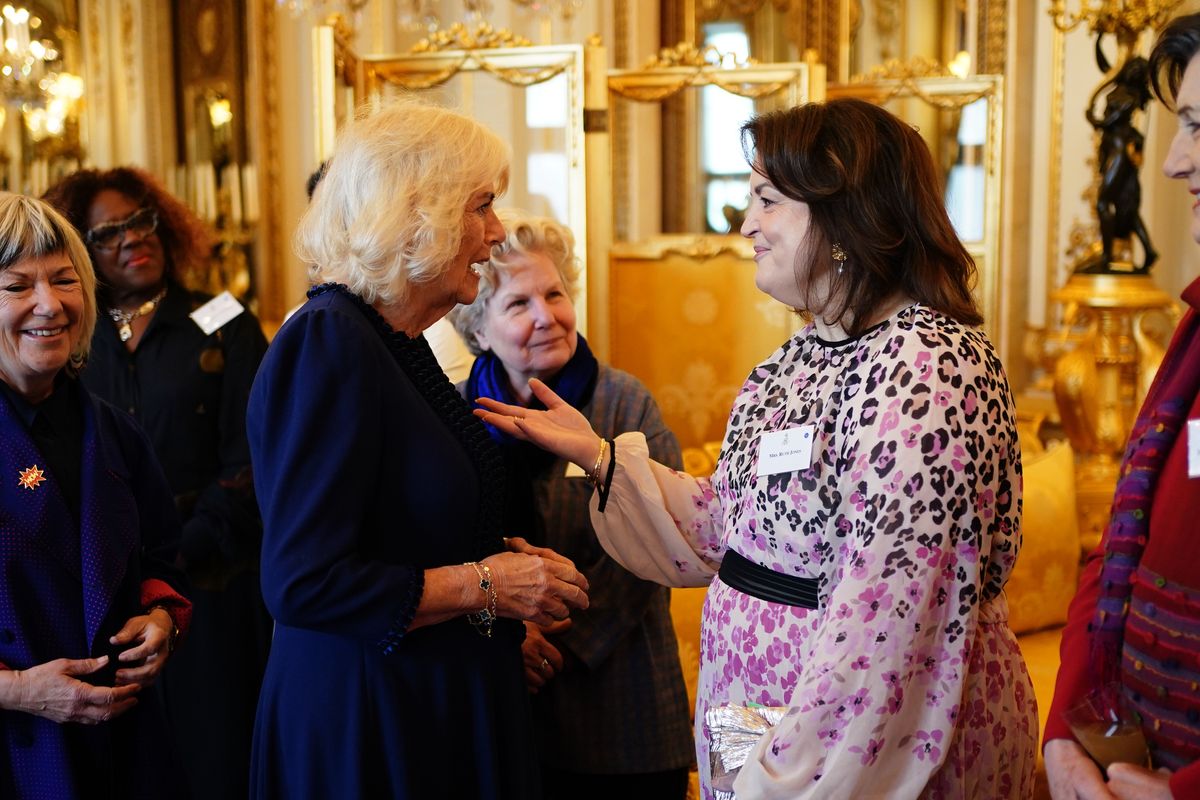 Queen Camilla and Ruth Jones