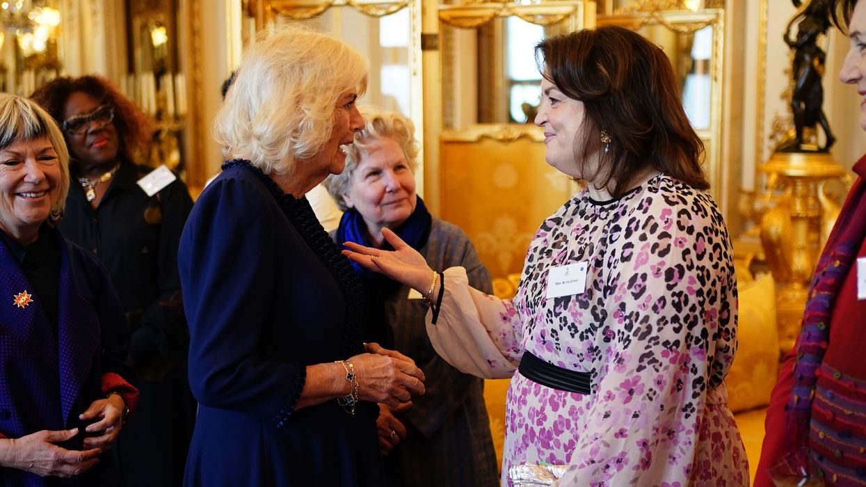 Queen Camilla and Ruth Jones