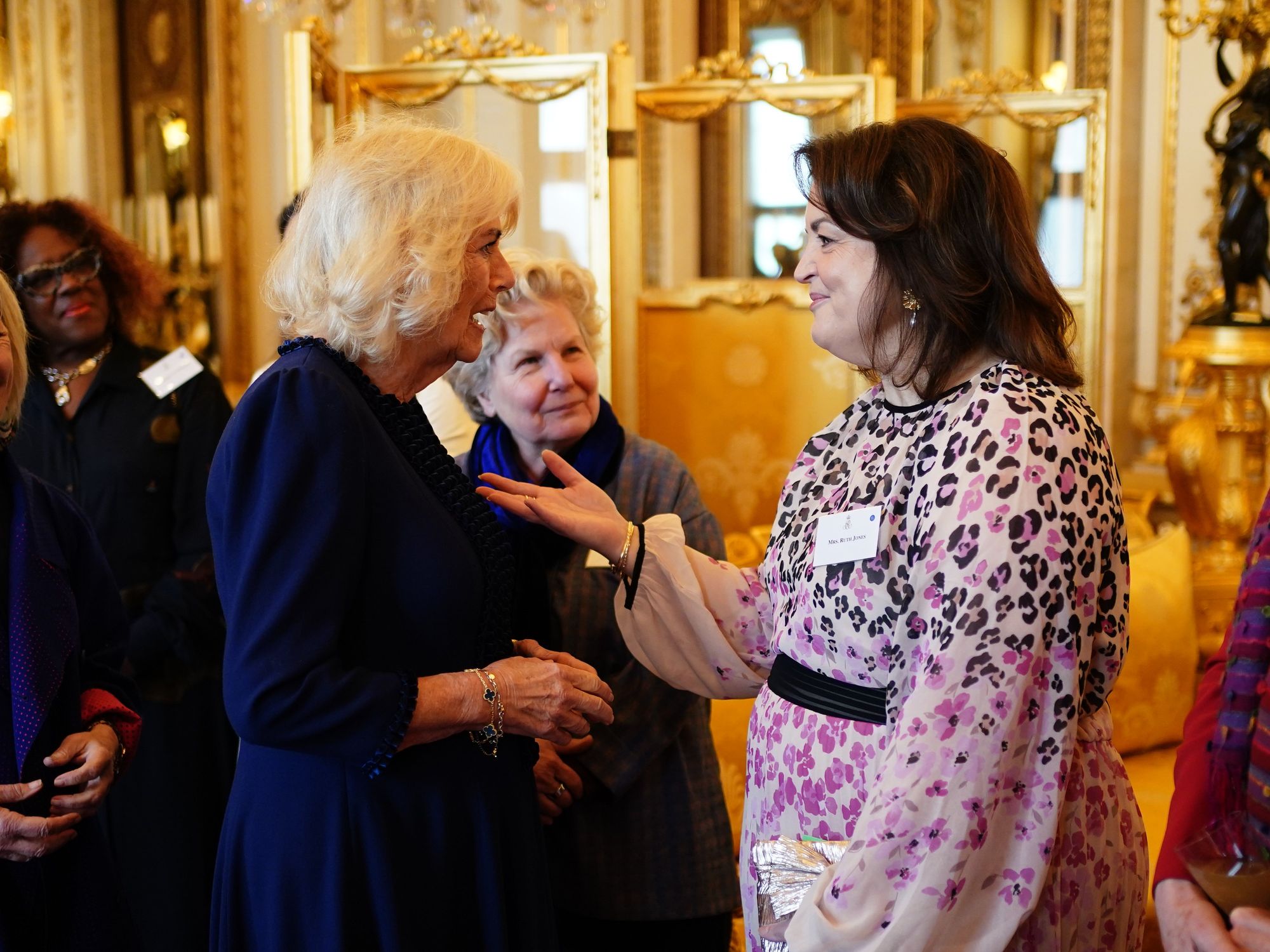 Queen Camilla and Ruth Jones
