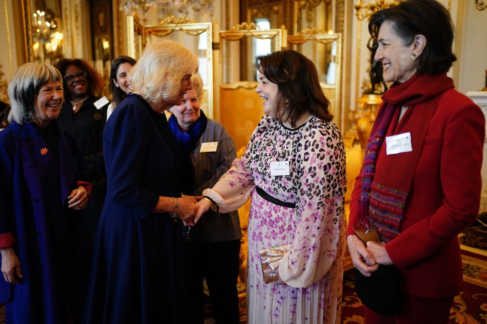 Queen Camilla and Ruth Jones