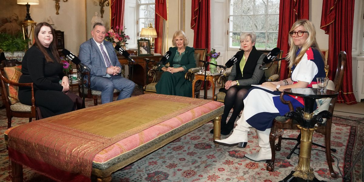 Queen Camilla joins Theresa May for New Year’s Eve radio broadcast with John and Amy Hunt Queen Camilla joins Theresa May for New Year’s Eve radio broadcast with John and Amy Hunt