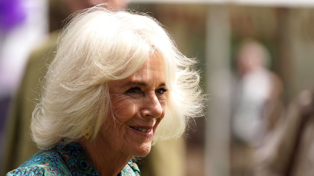 Queen Camilla arrives at Theatr Brycheiniog in Brecon, Wales