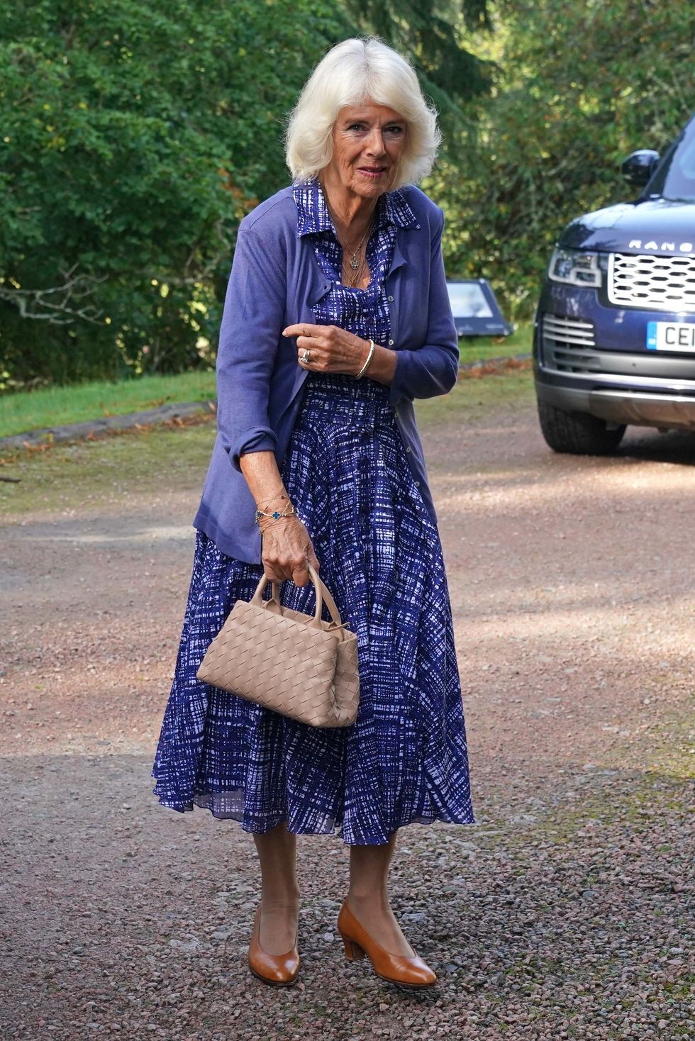 Queen Camilla blue dress