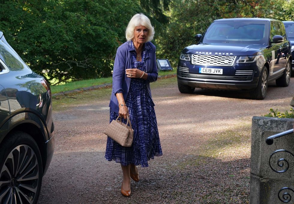 Queen Camilla blue outfit