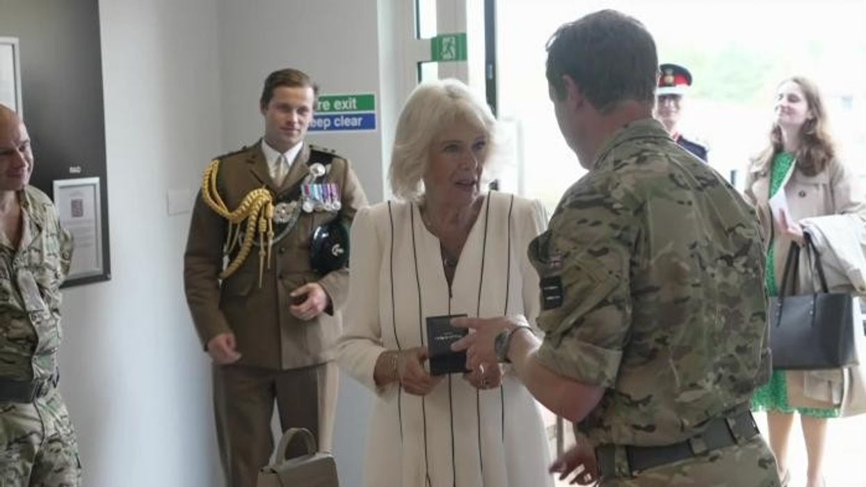 Queen Camilla gifted silver brooch in touching moment with troops: 'It's so lovely!'