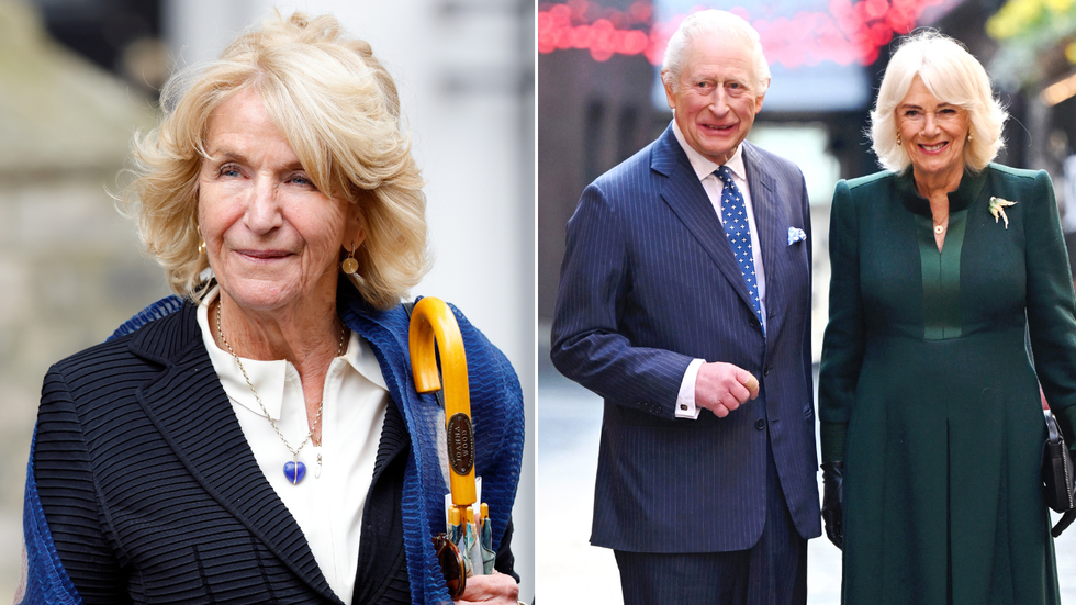 Queen Camilla, King Charles and Annabel Elliot