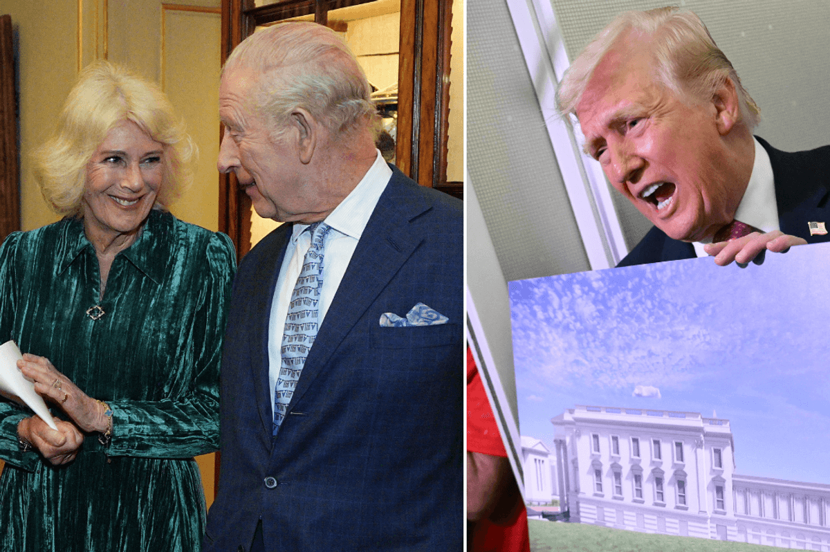 Queen Camilla, King Charles and Donald Trump