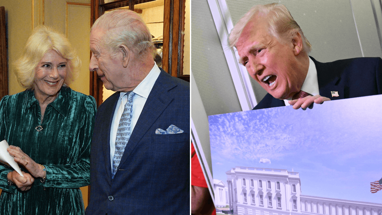 Queen Camilla, King Charles and Donald Trump