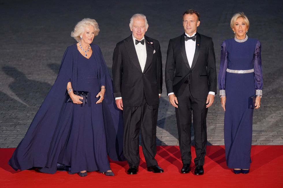 Queen Camilla, King Charles, Emmanuel Macron and Brigitte Macron