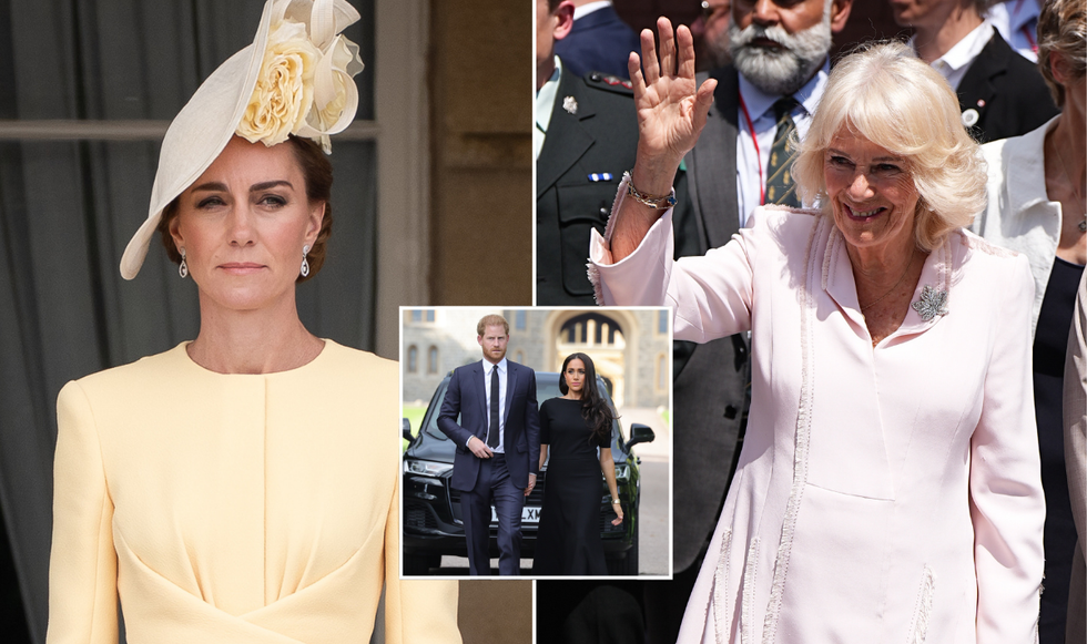 Queen Camilla, Princess Kate, Meghan Markle and Prince Harry