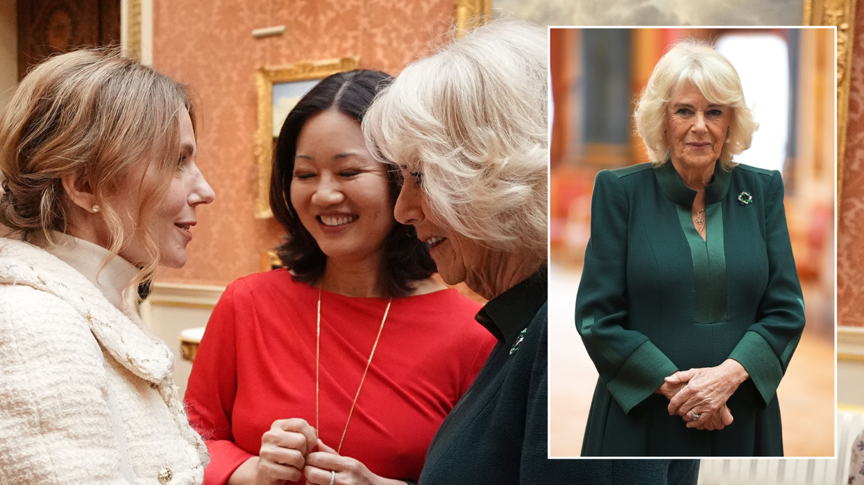 Queen Camilla talked with Geri Horner