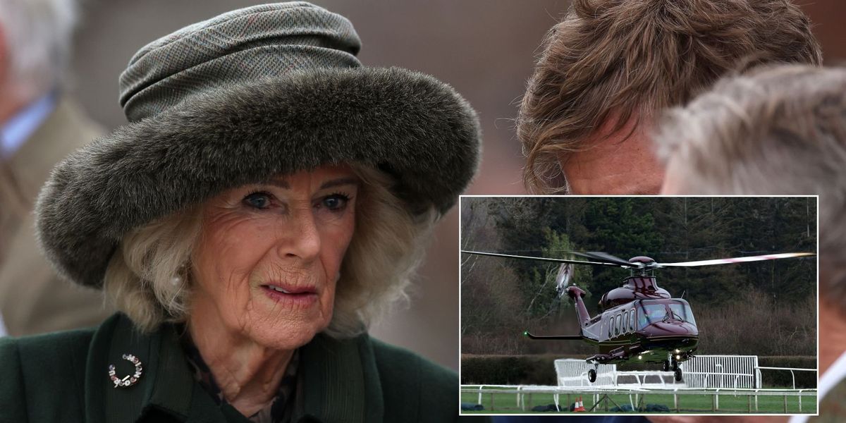Queen Camilla squeezes in trip to the races with quick flyover in royal helicopter Queen Camilla squeezes in trip to the races with quick flyover in royal helicopter