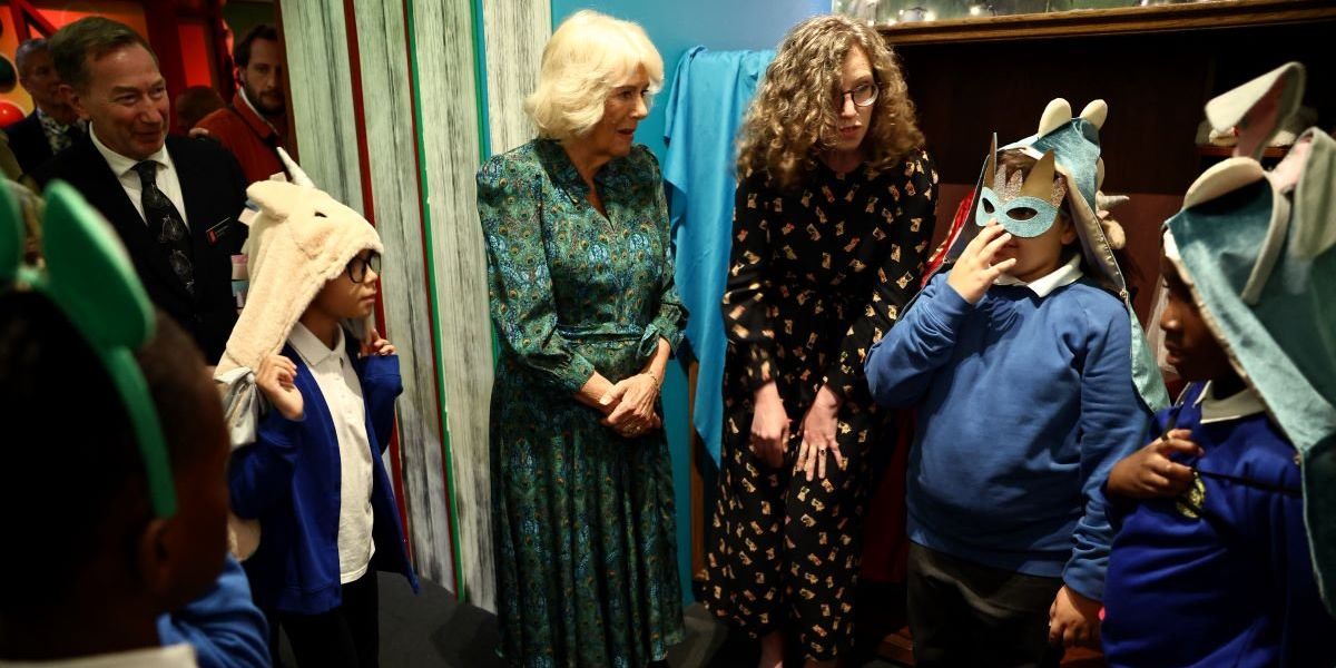 Queen Camilla backs push to get children reading again at fairy tales exhibition Queen Camilla backs push to get children reading again at fairy tales exhibition