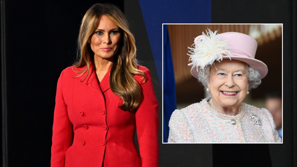 Queen Elizabeth and Melania Trump