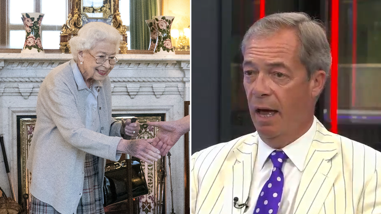 Queen Elizabeth and Nigel Farage