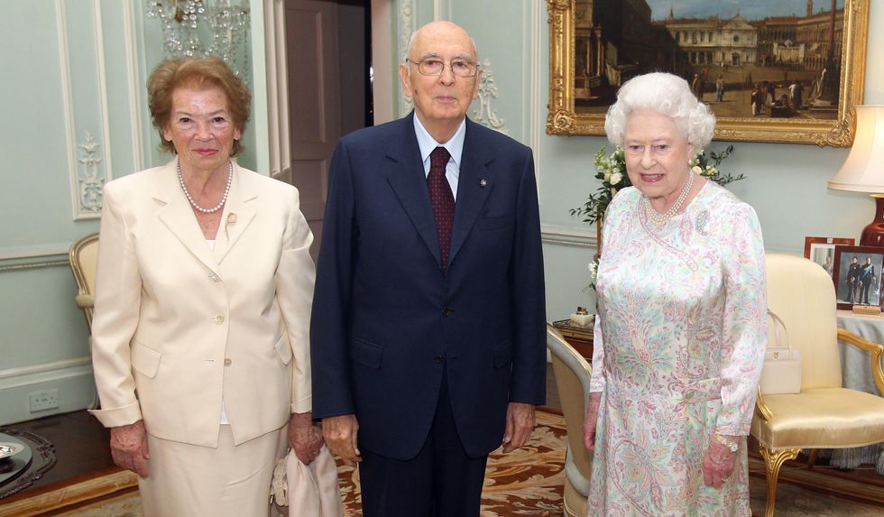 Queen Elizabeth II and Giorgio Napolitano