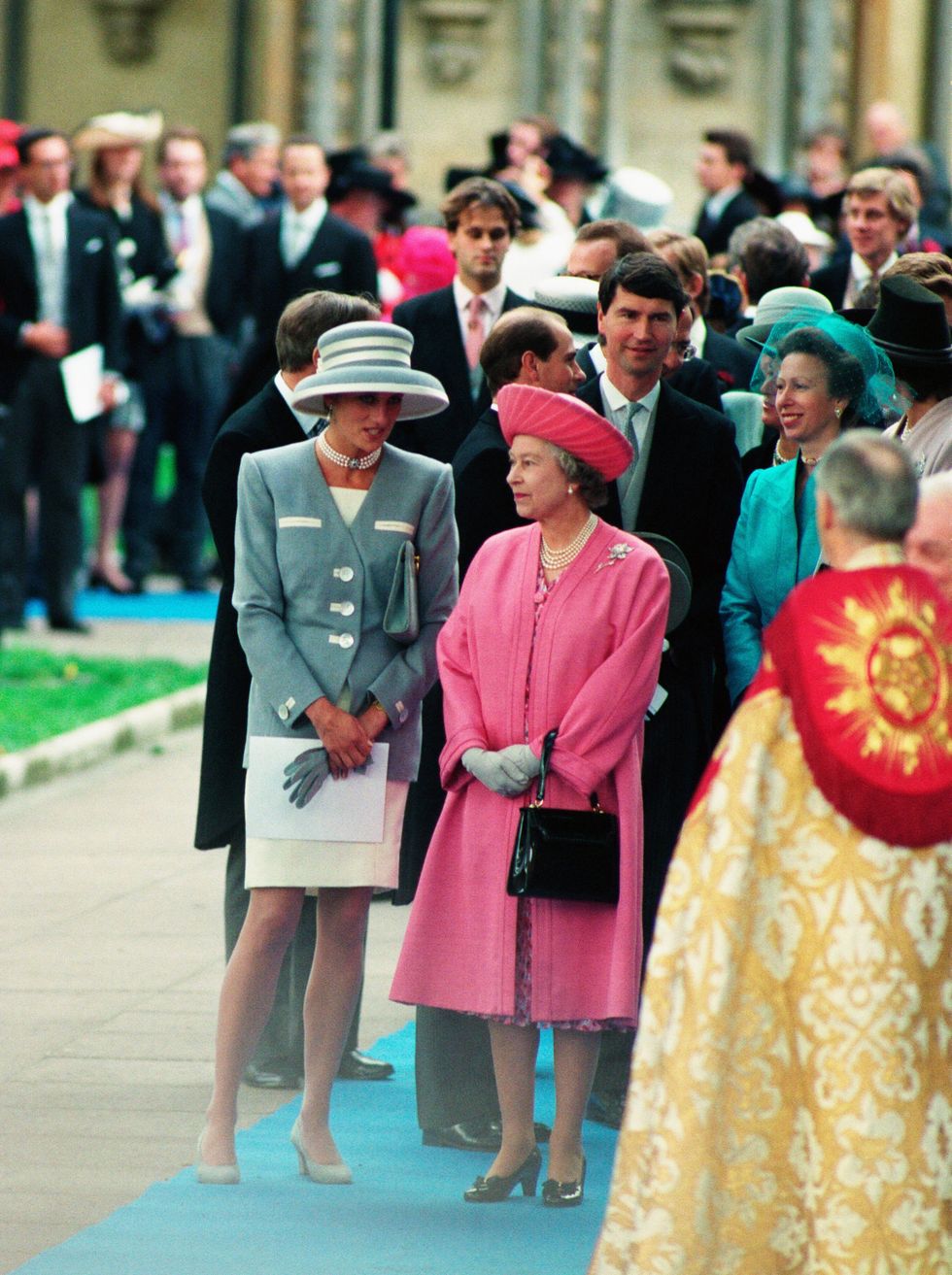 Queen Elizabeth II and Princess Diana