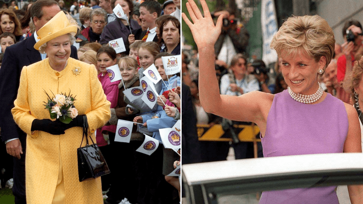 Queen Elizabeth II and Princess Diana