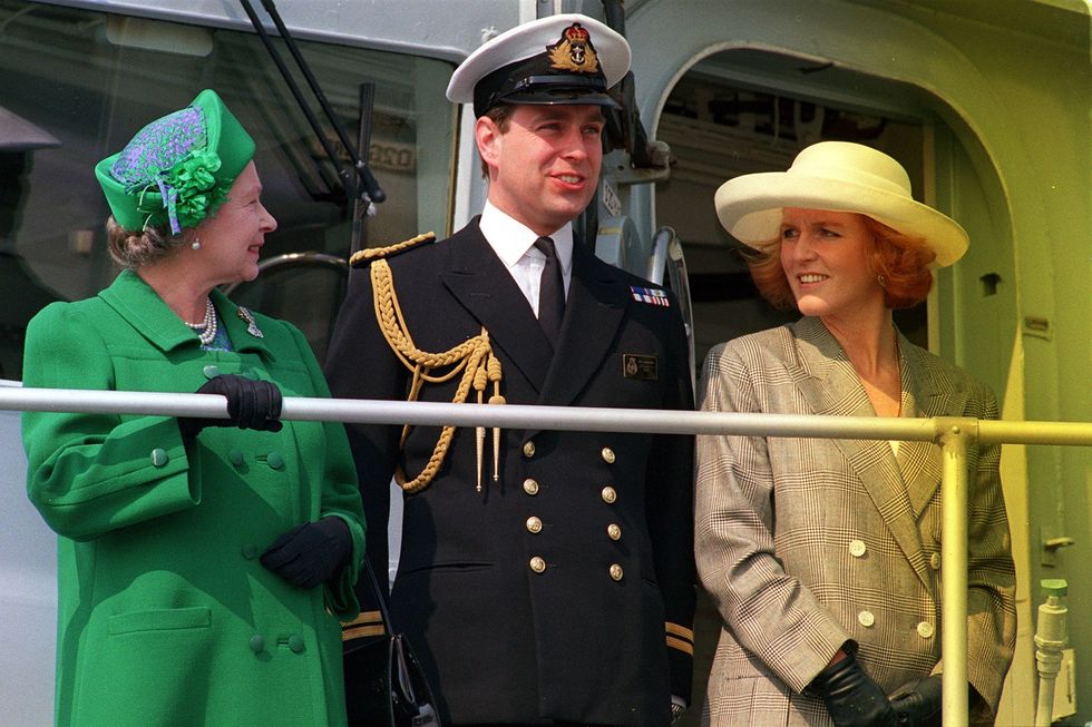 Queen Elizabeth II and Sarah Ferguson