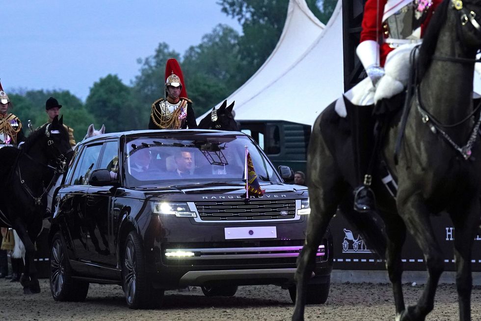 Queen Elizabeth II arrives for the A Gallop Through History Platinum Jubilee celebration at the Royal Windsor Horse Show at Windsor Castle. Picture date: Sunday May 15, 2022.