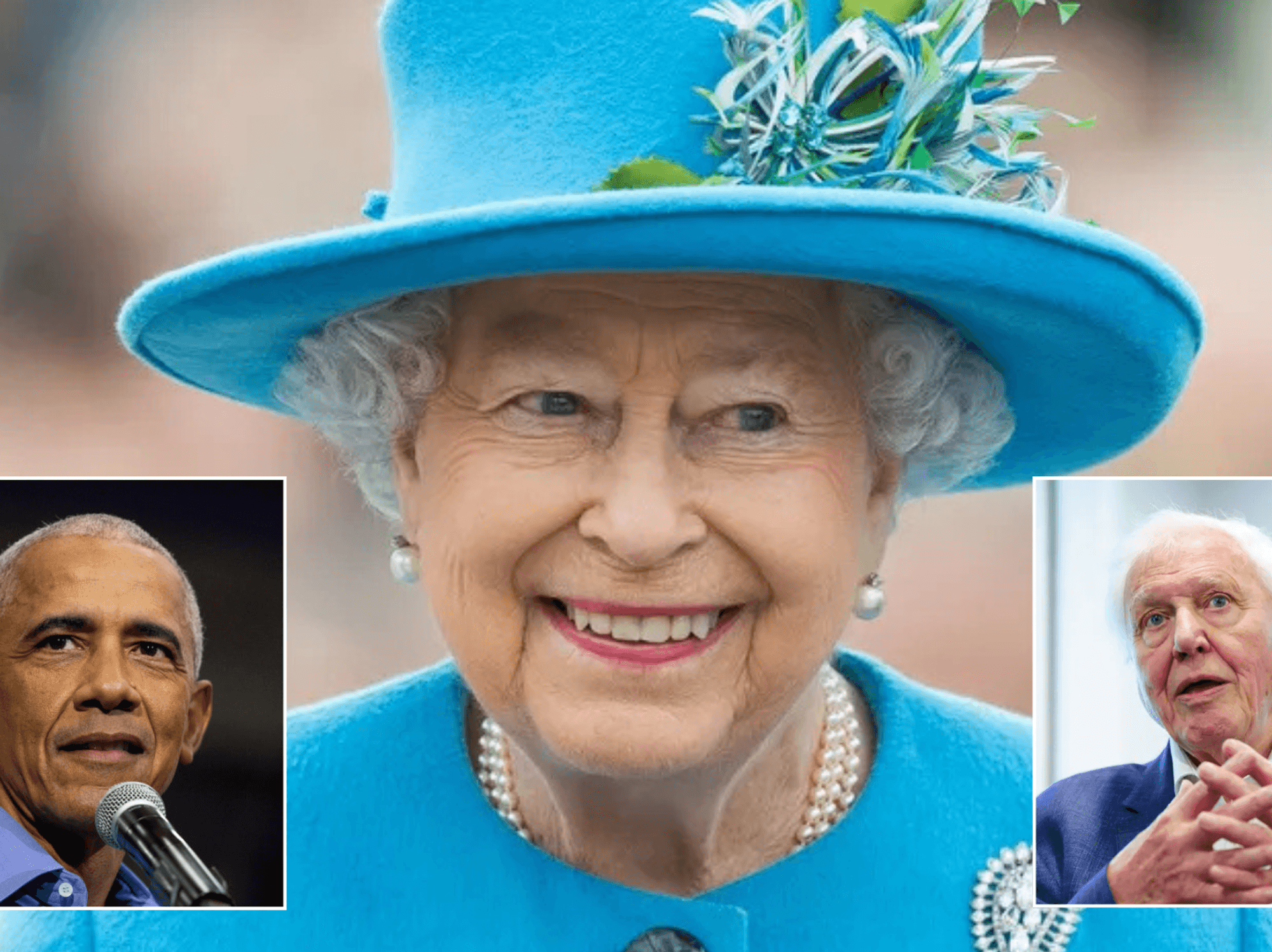 Queen Elizabeth II, Barack Obama, Sir David Attenborough