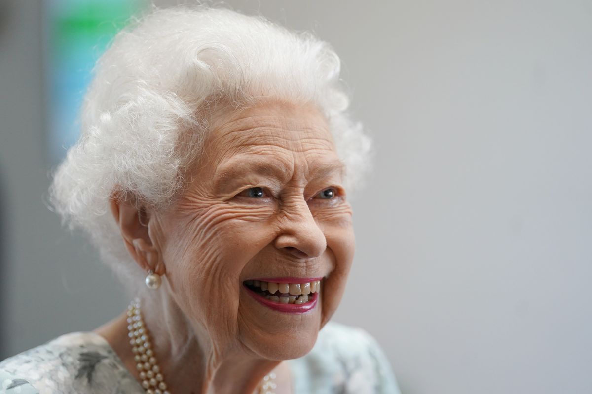 Queen Elizabeth II during a visit to officially open the new building at Thames Hospice, Maidenhead, Berkshire