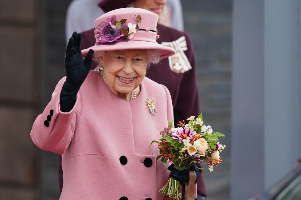 Queen Elizabeth II leaves after attending the opening ceremony of the sixth session of the Senedd in Cardiff.