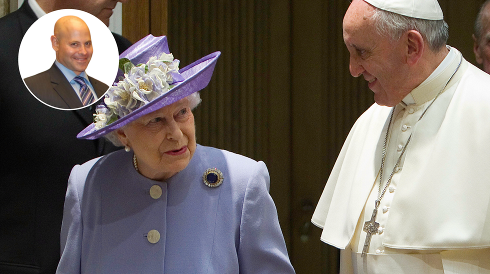 Queen Elizabeth II (left), Pope Francis (right)