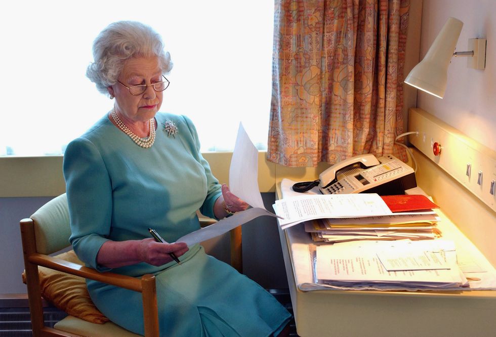 Queen Elizabeth II on Royal Train