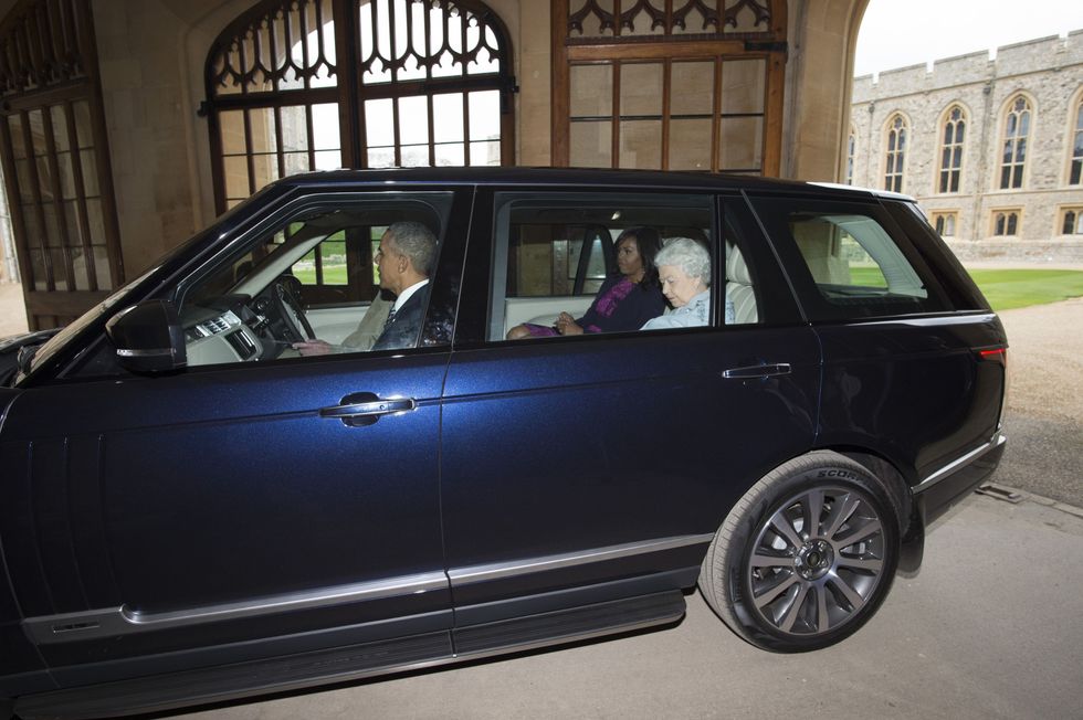 Queen Elizabeth II, President Obama, Michelle Obama and Prince Phillip