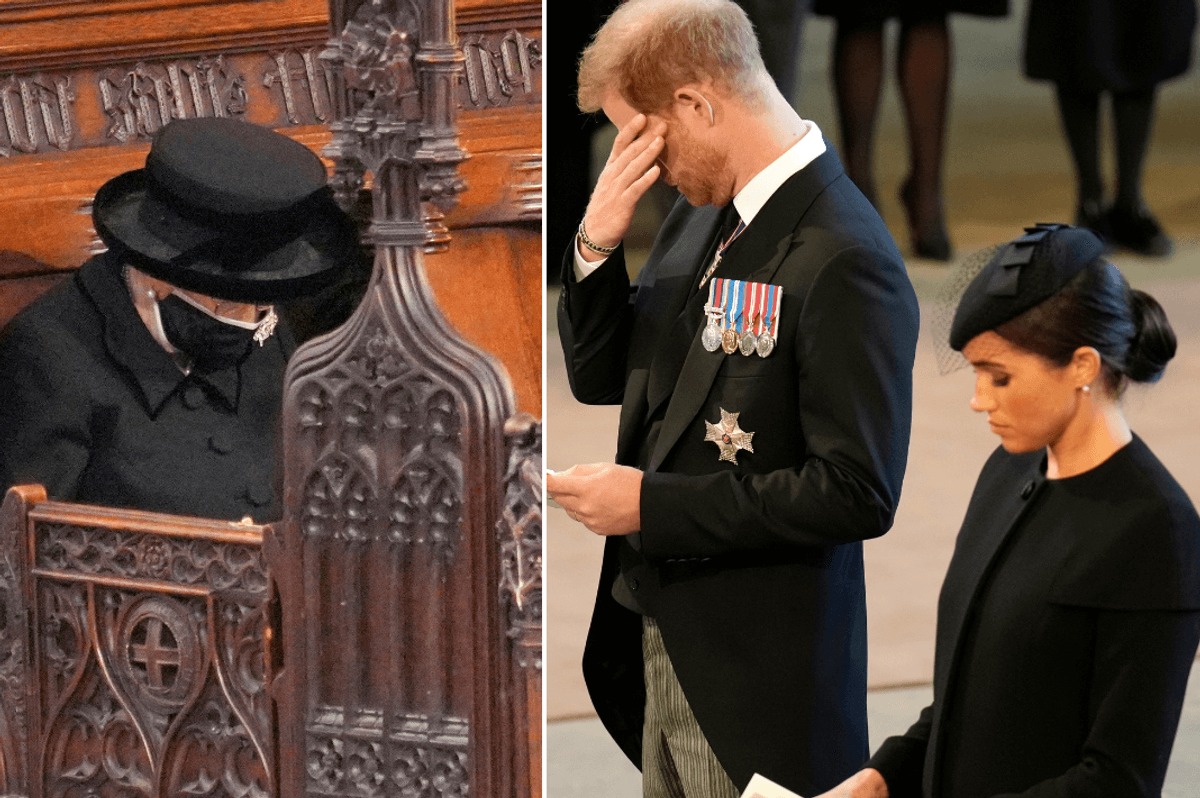 Queen Elizabeth II, Prince Harry and Meghan Markle