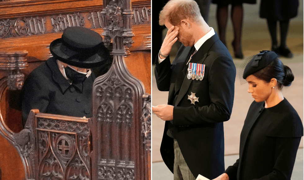 Queen Elizabeth II, Prince Harry and Meghan Markle