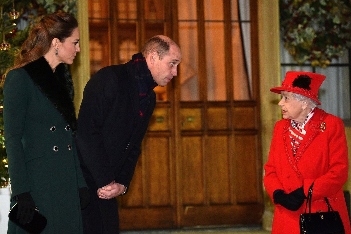 Queen Elizabeth II, Prince William and Catherine
