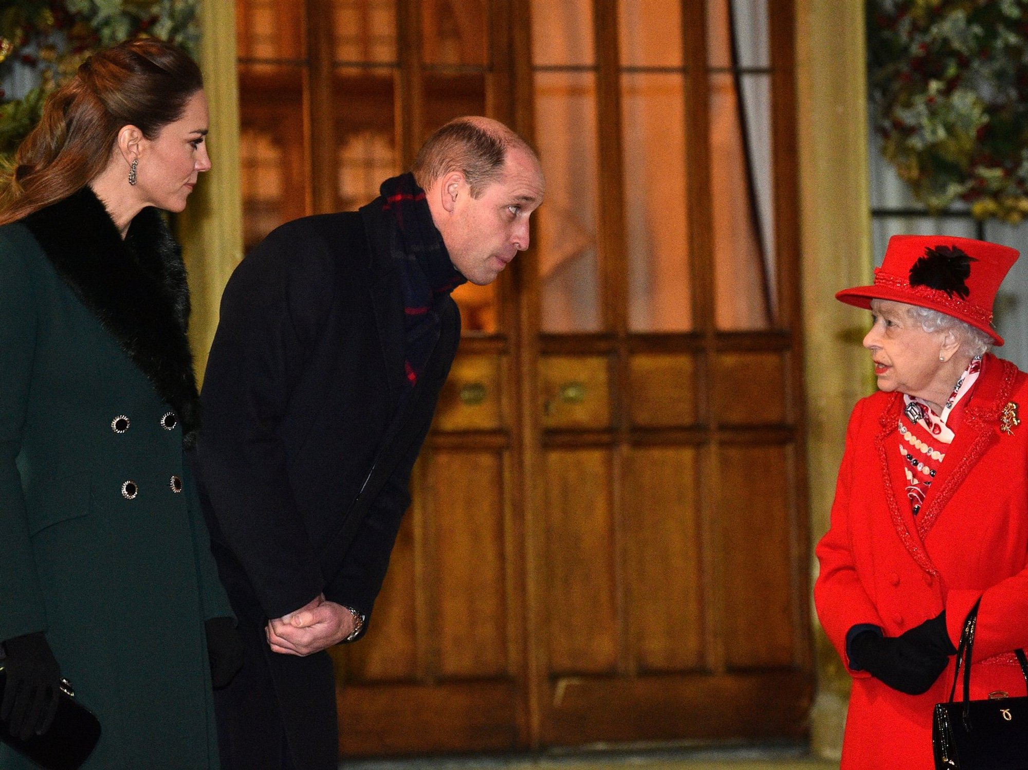 Queen Elizabeth II, Prince William and Catherine