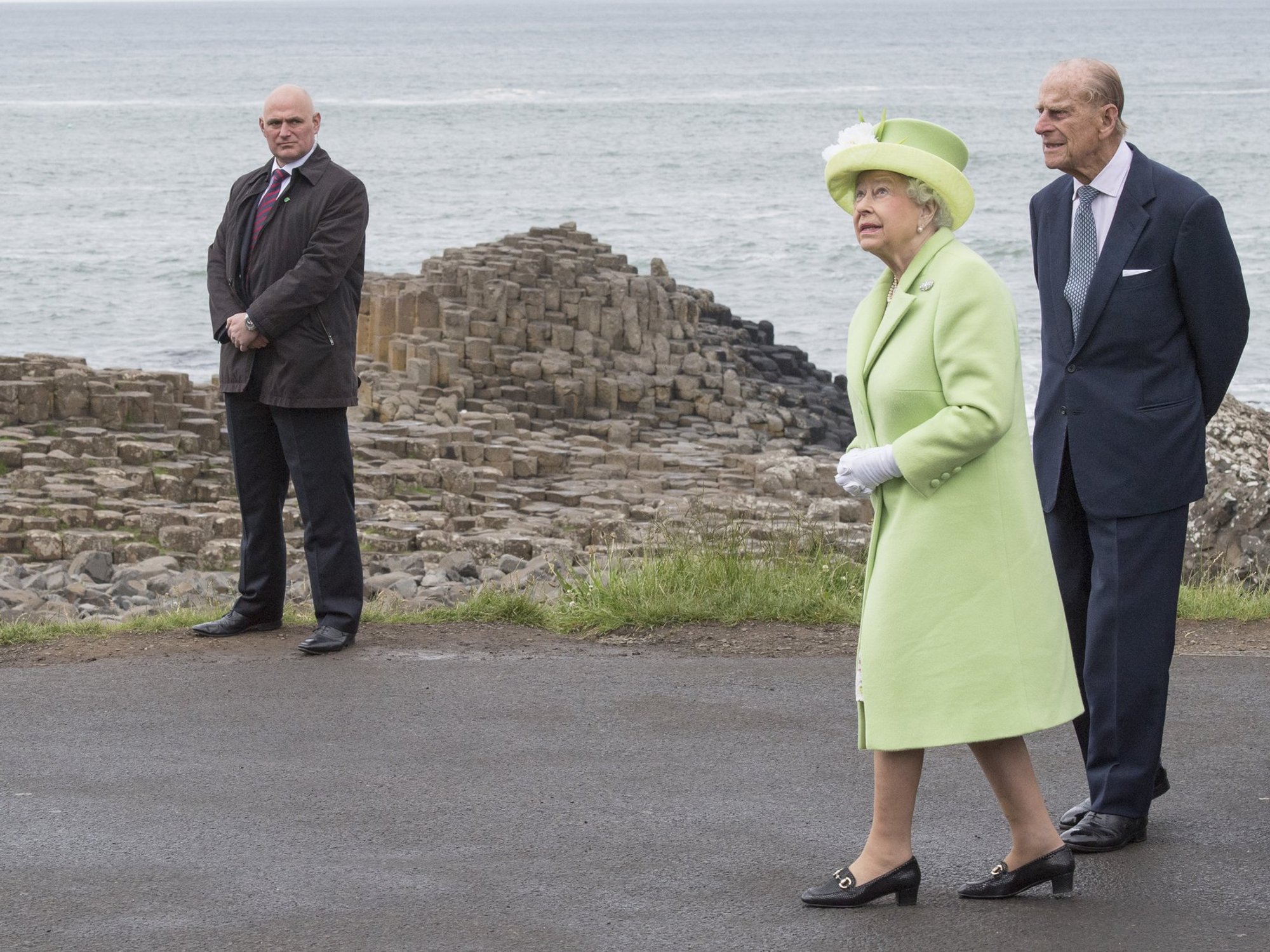 ​Queen Elizabeth II visited Giants Causeway in Northern Ireland with Prince Philip in 2016