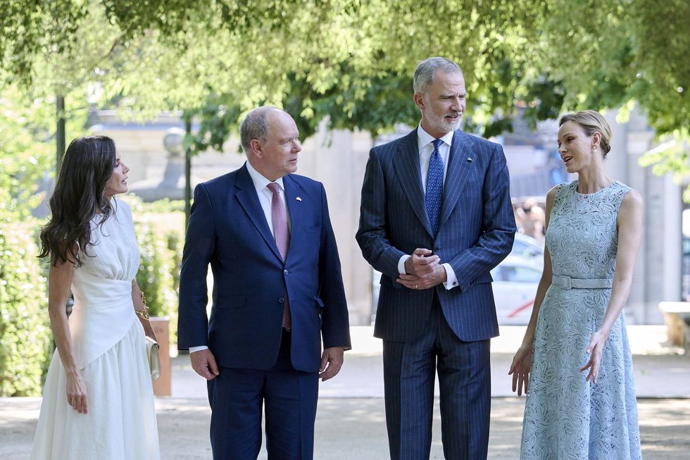 Queen Letizia, Prince Albert, King Felipe and Princess Charlene