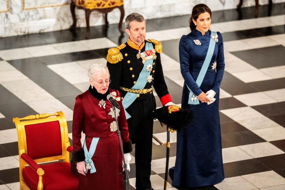 Queen Margrethe, Crown Prince Frederik, Crown Princess Mary