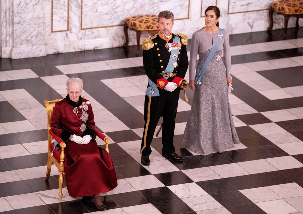 Queen Margrethe, Crown Prince Frederik, Crown Princess Mary