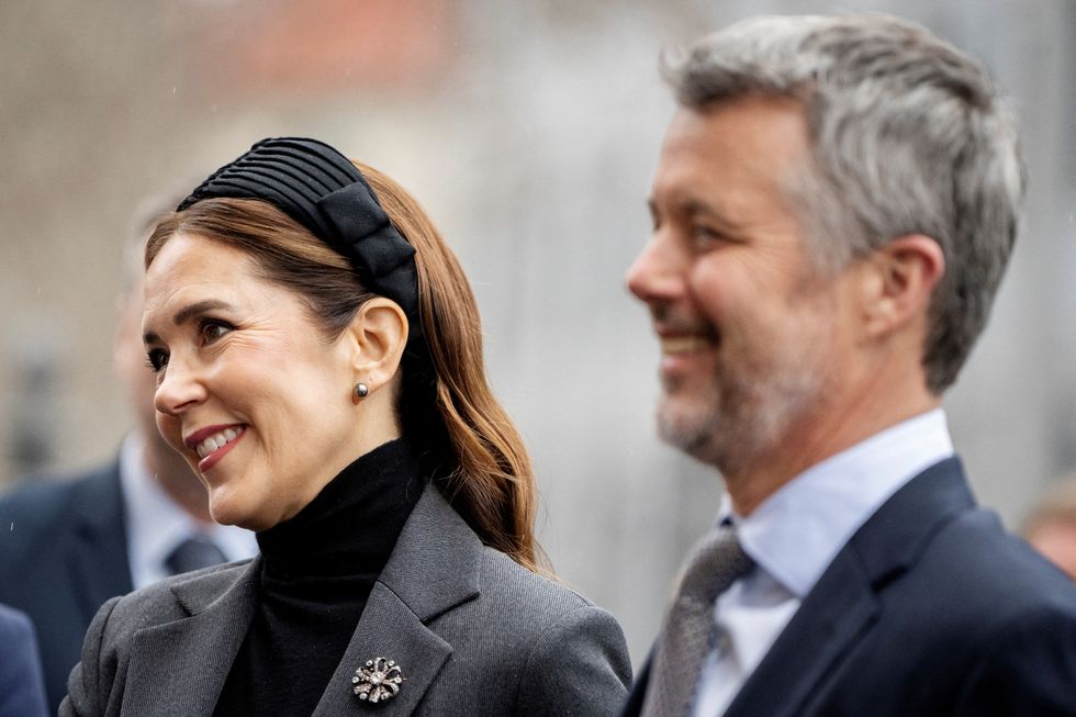 Queen Mary of Denmark with her husband King Frederik