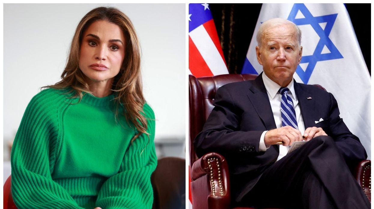 Queen Rania and Joe Biden