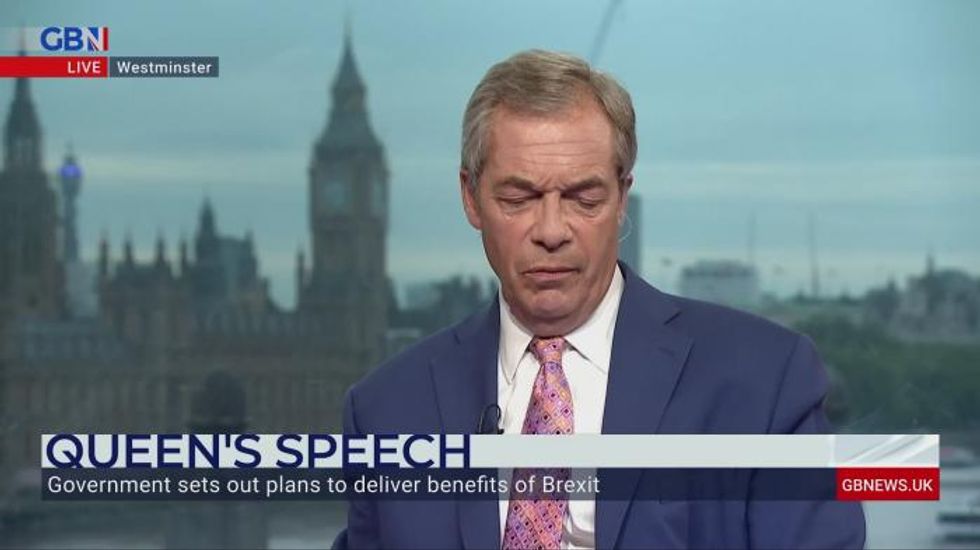 Nigel Farage says 'only a fraction of this is going to get done' after Brexit plans laid out in Queen's Speech